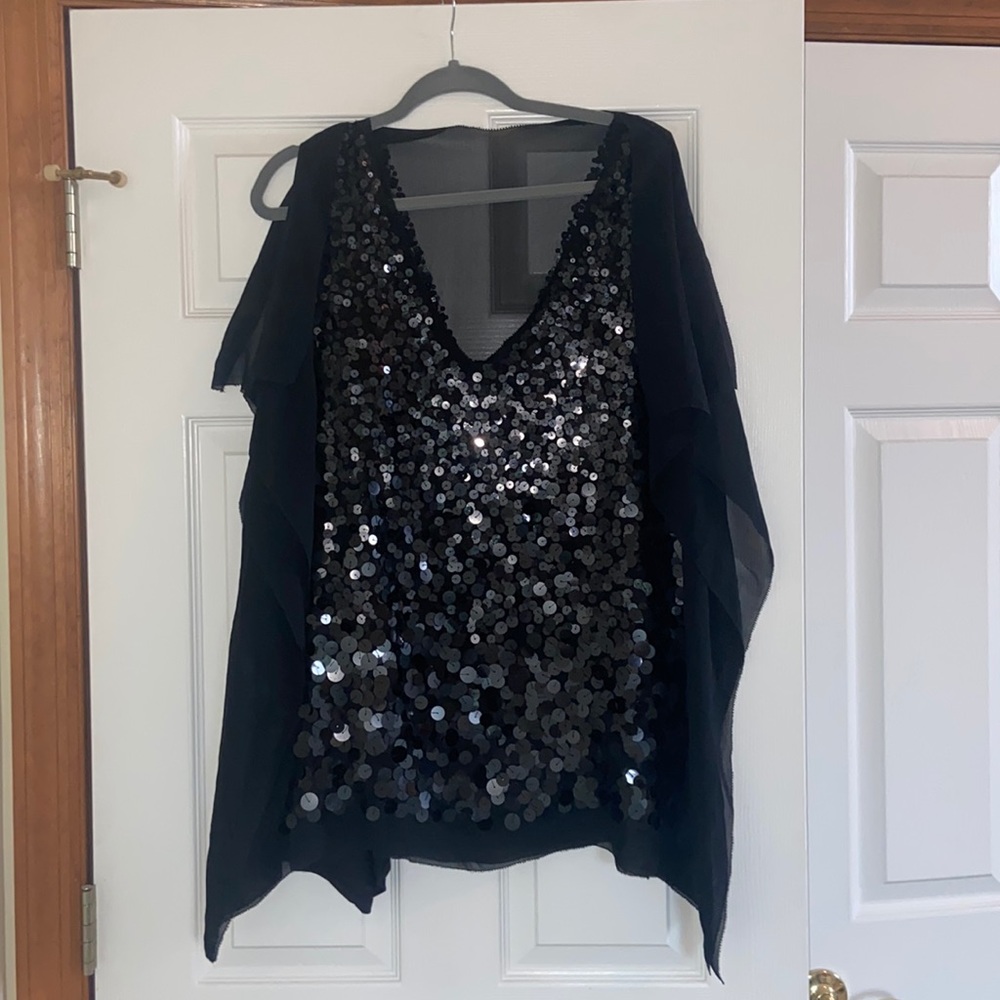 BCBG Black Sequins Dress